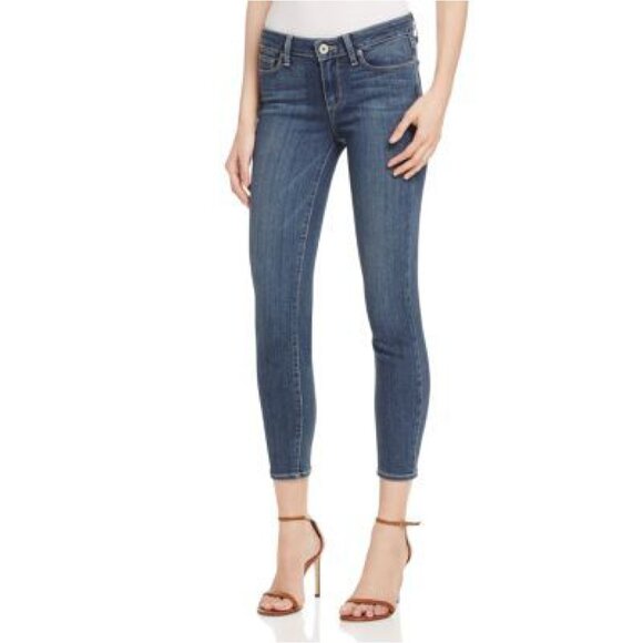 PAIGE Verdugo Crop Jeans Silas Wash - Picture 1 of 4